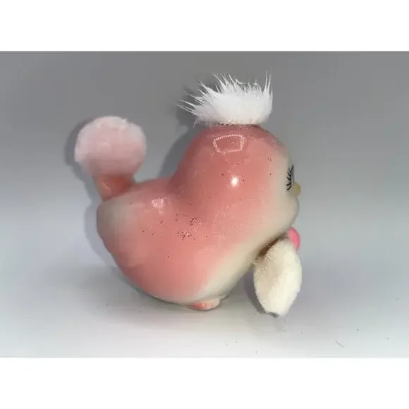 Vintage Pink Love Bird Glitter Mohawk Easter Bunny Ears Bow Tie Price OMG OOAK - Picture 7 of 16